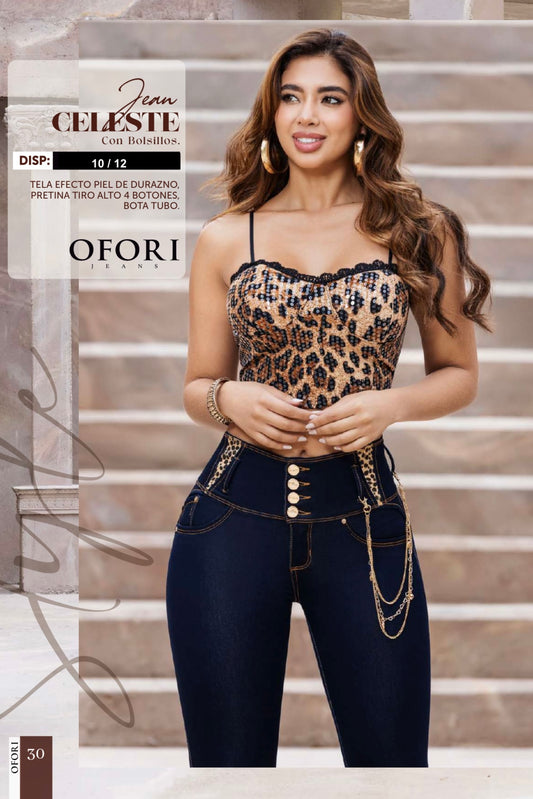 Ofori “Celeste” Jeans Levantacola