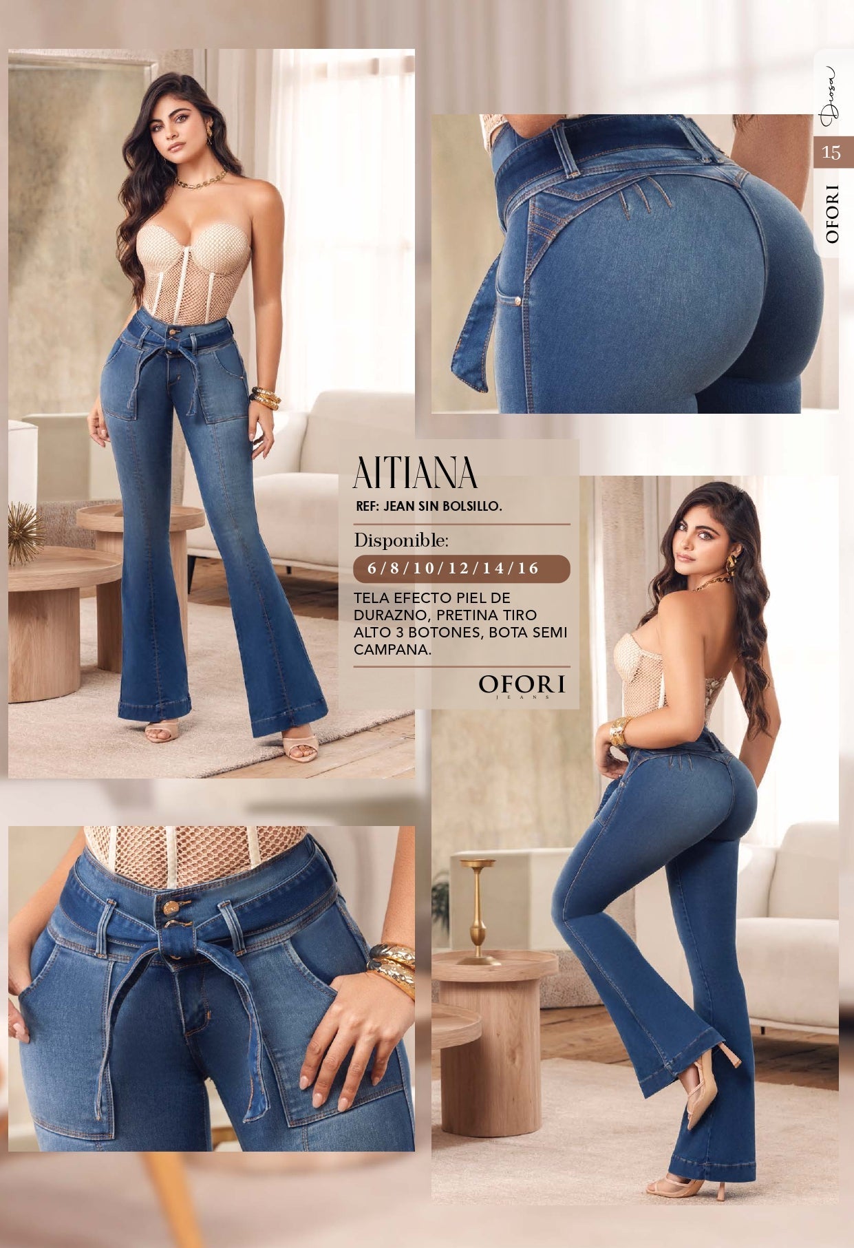Aitiana Jeans Levantacola (Flared Push-Up Jeans)
